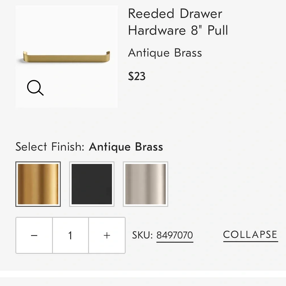 West Elm Reeded Drawer Hardware 8